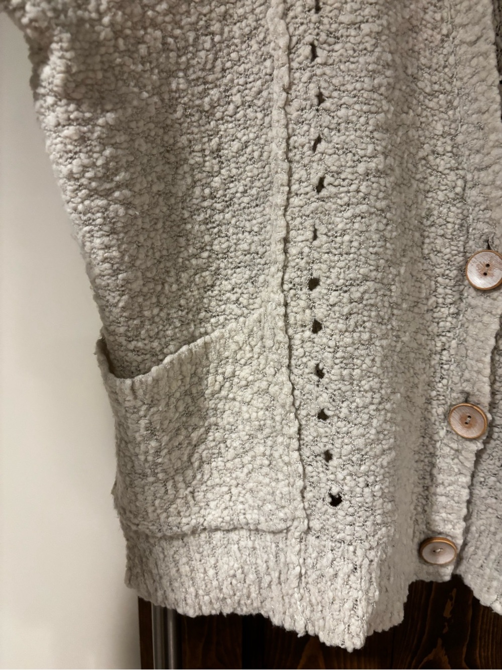 Free People Boucle Cardigan Sweater Large - Picture 5 of 9